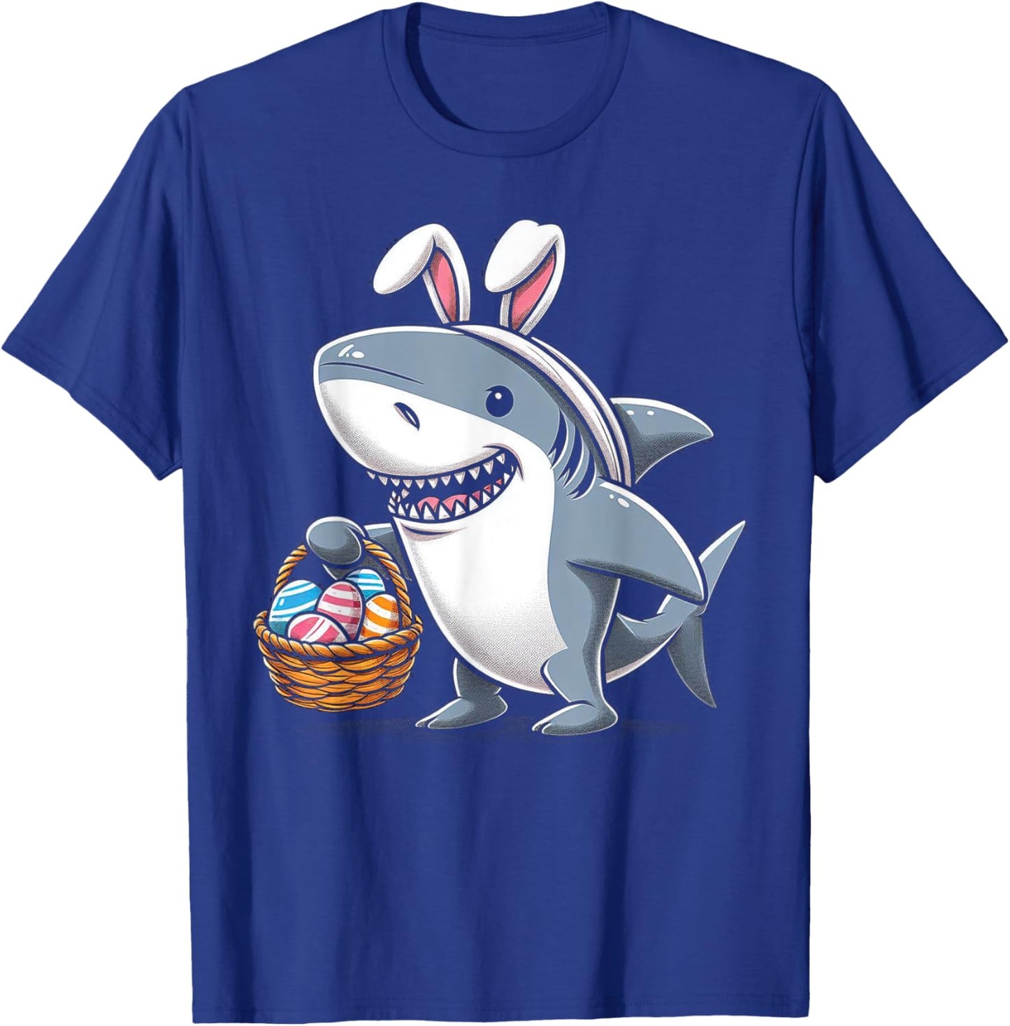 Shark Bunny Easter Egg Easter Day Shark Lover T-Shirt - T-Shirt | Royal