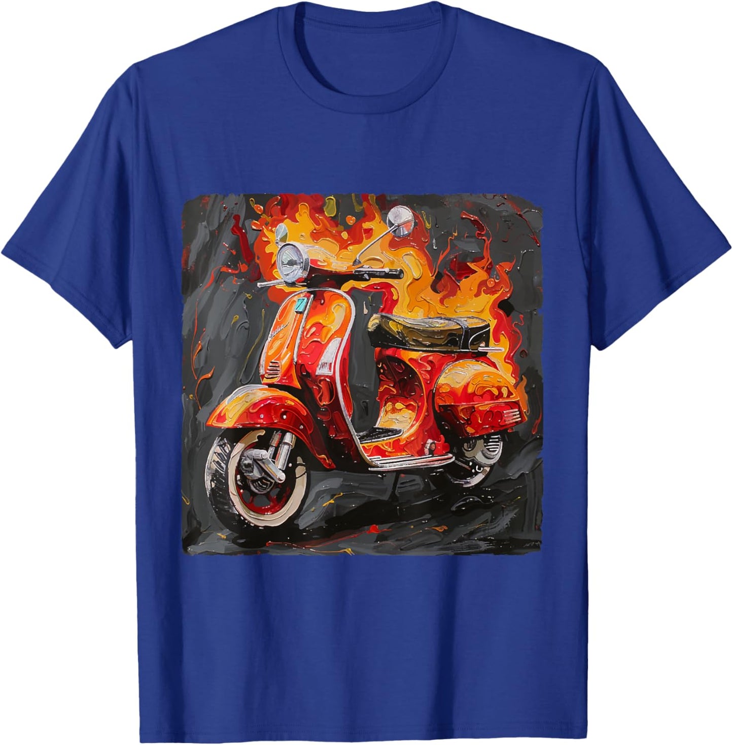 Motorroller Mofa Moped Scooter Rollerfahrer Geschenke T-Shirt - T-Shirt | Royal