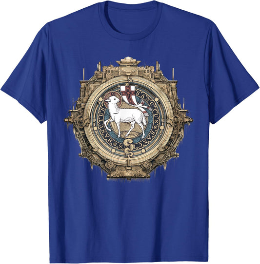 Agnus Dei Sanctus Traditional Latin Mass Catholic T-Shirt - T-Shirt | Royal