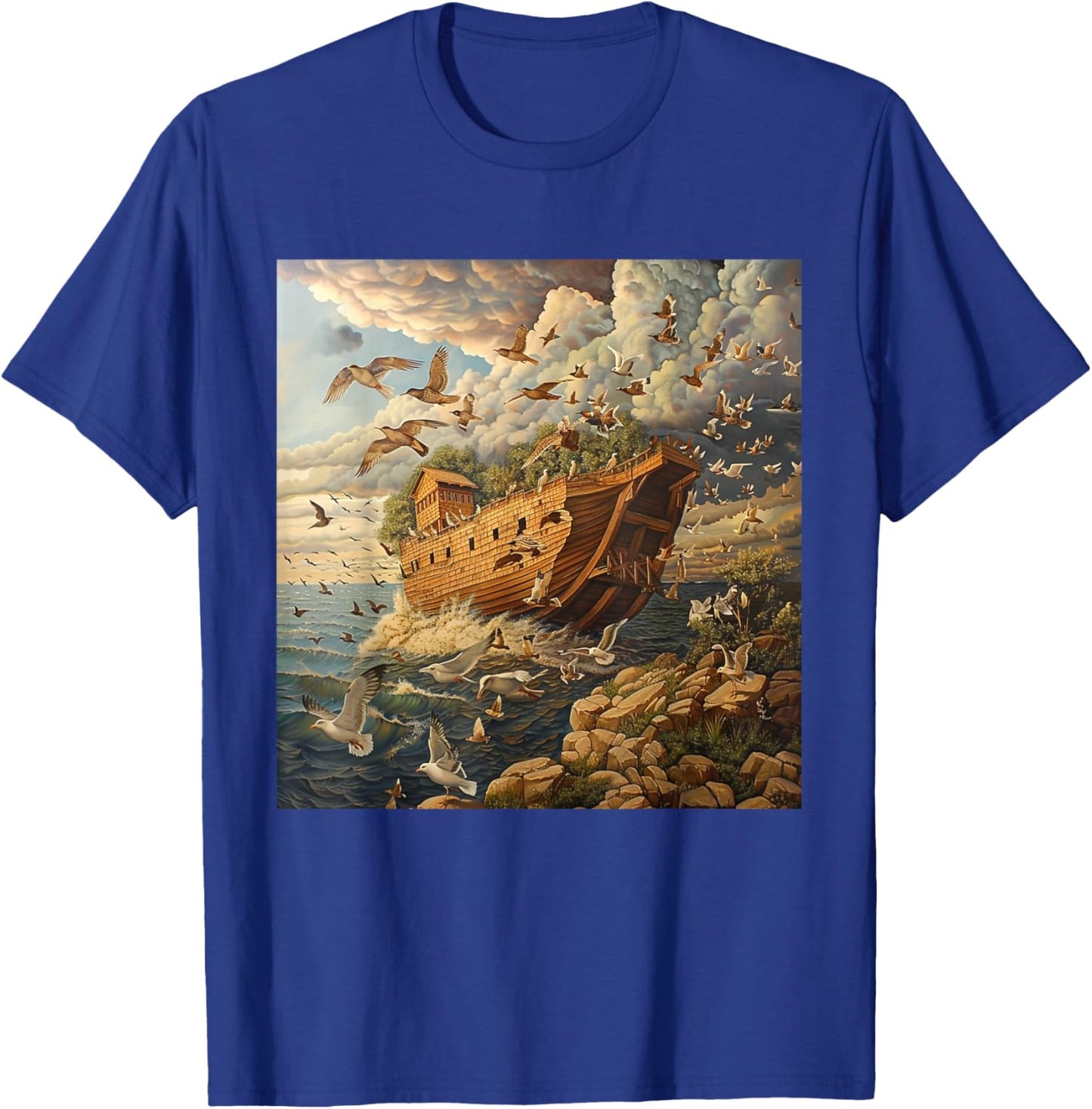 3. Art, Noah's Ark, Animals History Bible, Noah's Ship T-Shirt - T-Shirt | Royal