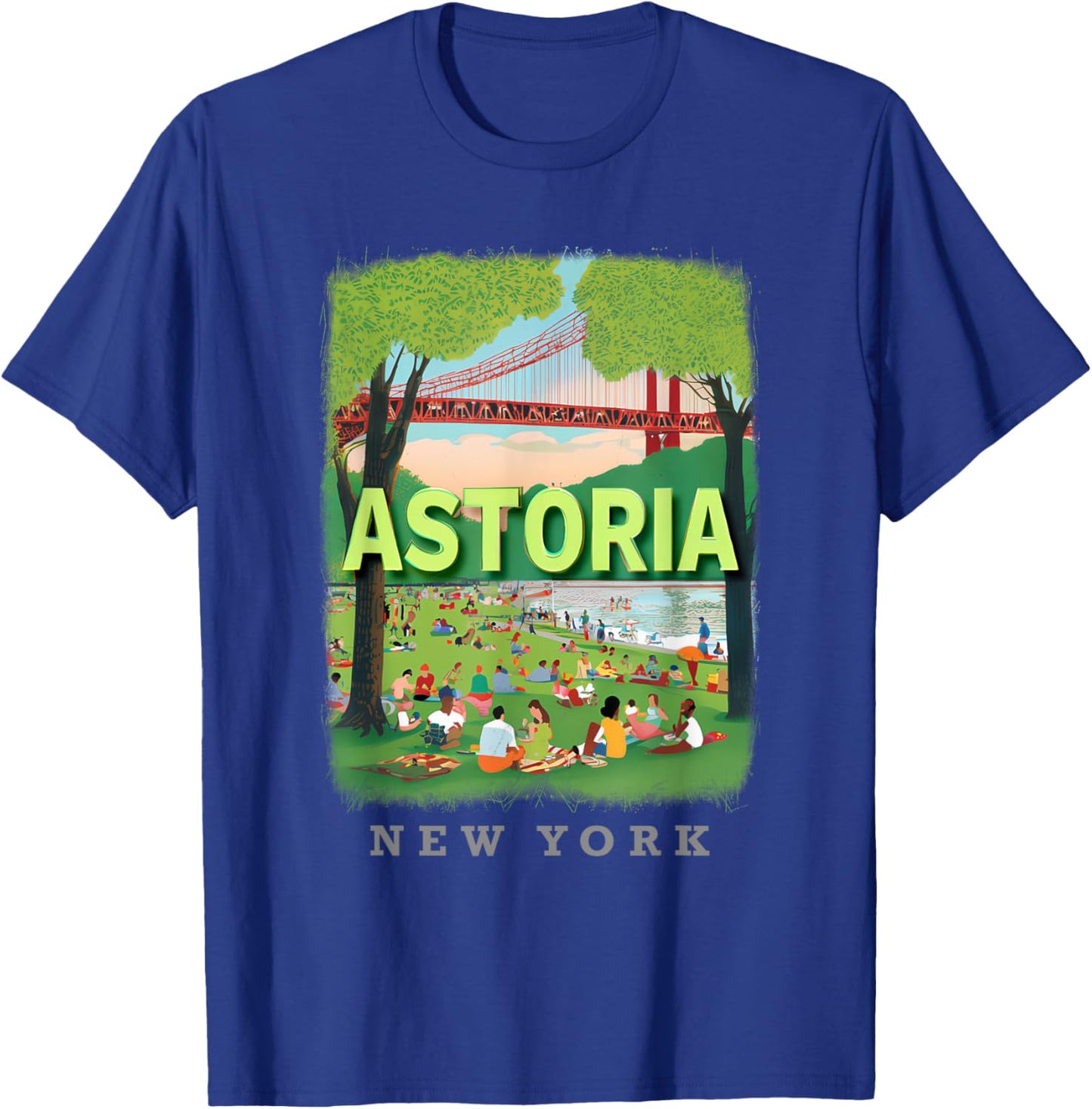 Astoria New York Queens NY Urban Oasis SD662 T-Shirt - T-Shirt | Royal