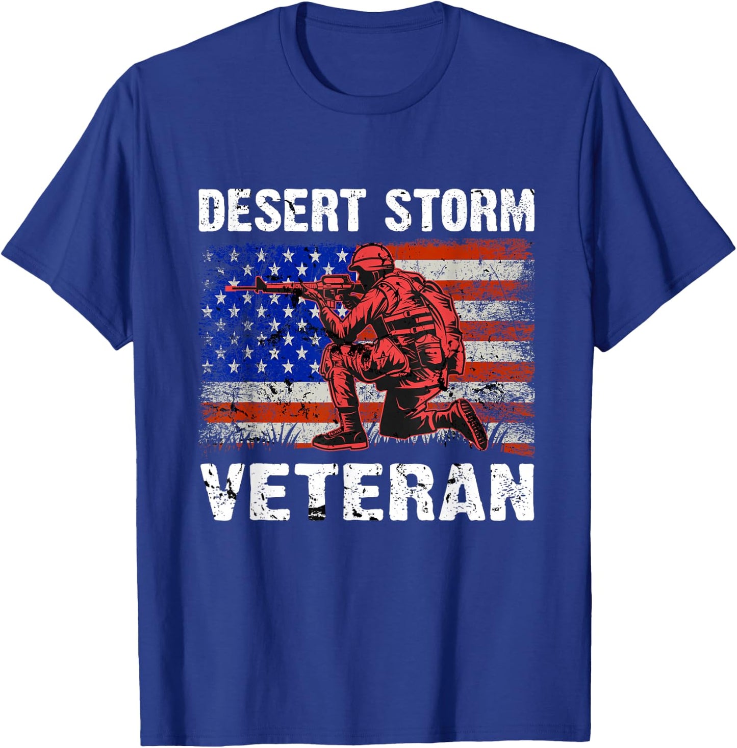 Operation Desert Storm Desert Shield Veteran T-Shirt - T-Shirt | Royal