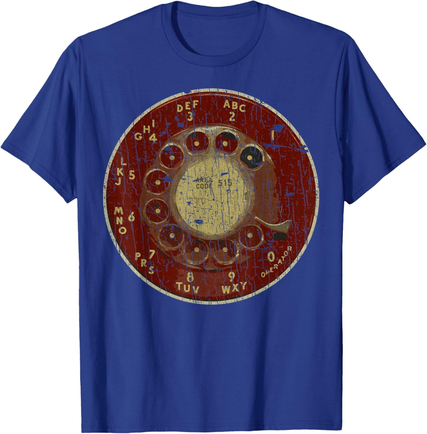 Rotary Dial 70s Vintage Retro Style Rotary Dial Phone T-Shirt - T-Shirt | Royal