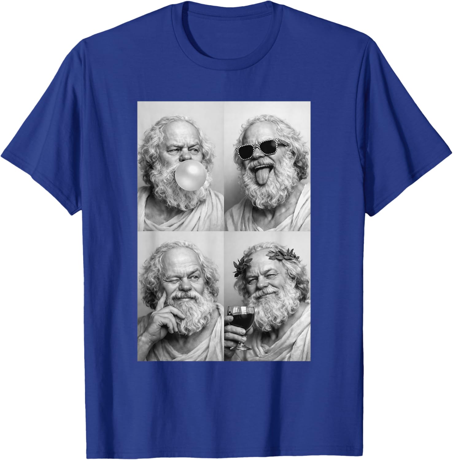 Sokrates Portrait T-Shirt - T-Shirt | Royal