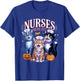 Nurses Night Out Halloween Cats Funny Nurse Costume T-Shirt - T-Shirt | Royal