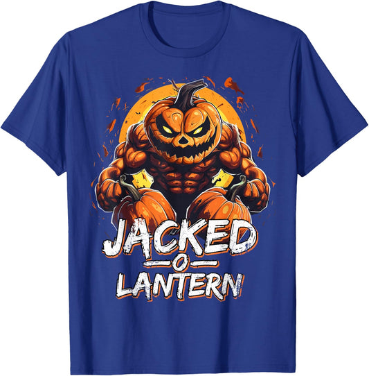 Funny Halloween Jacked O Lantern Costume Party Gym Men T-Shirt - T-Shirt | Royal