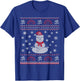 Yoga Snowman Meditating Lotus Pose Ugly Christmas T-Shirt - T-Shirt | Royal