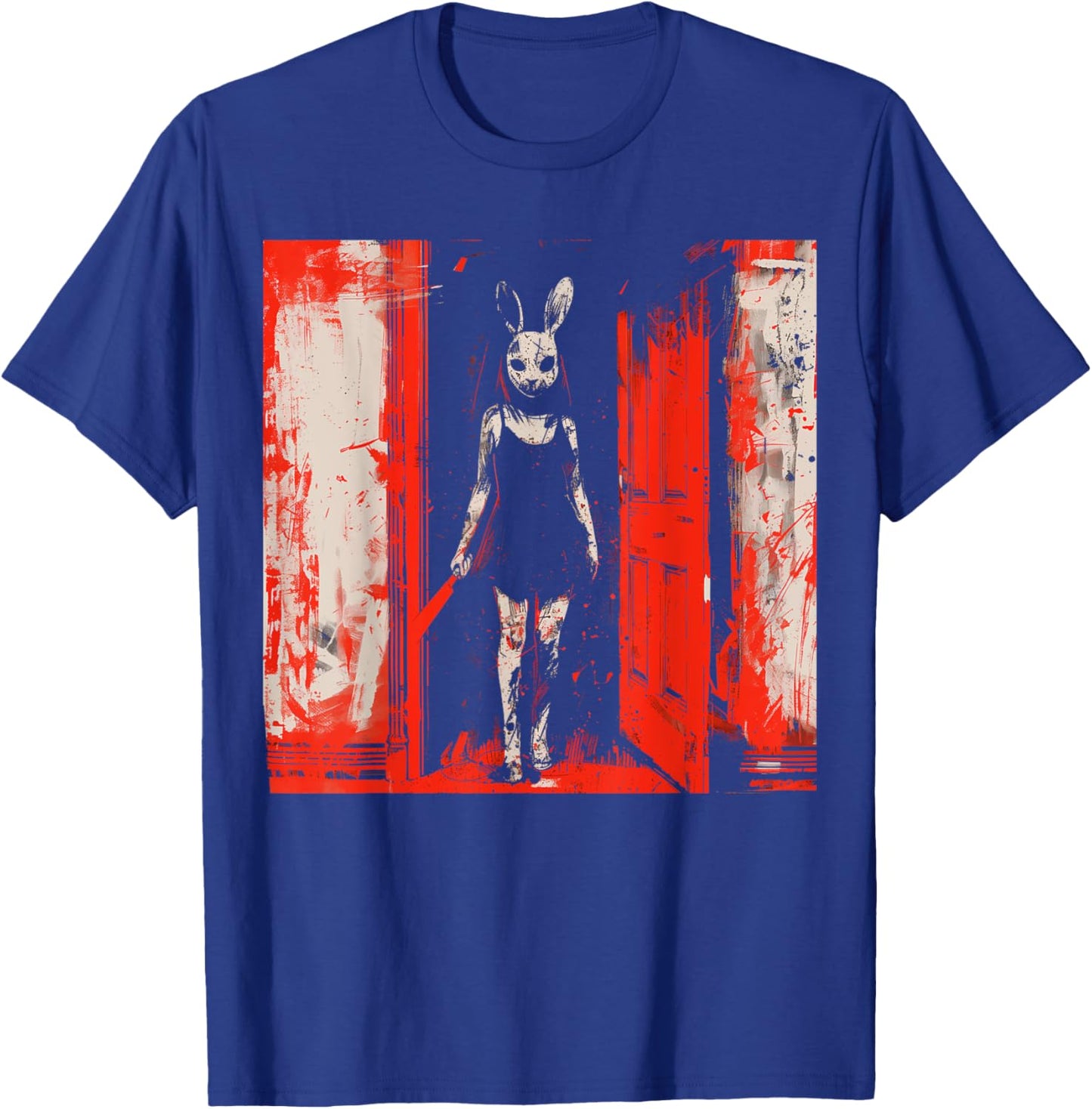 Horror Evil Bunny Slasher Girl Red Anime Goth Creepy Rabbit T-Shirt - T-Shirt | Royal