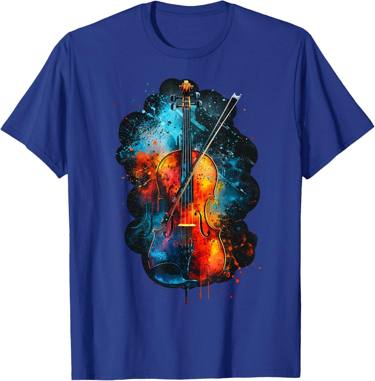 Cool Colorful Viola musician T-Shirt - T-Shirt | Royal