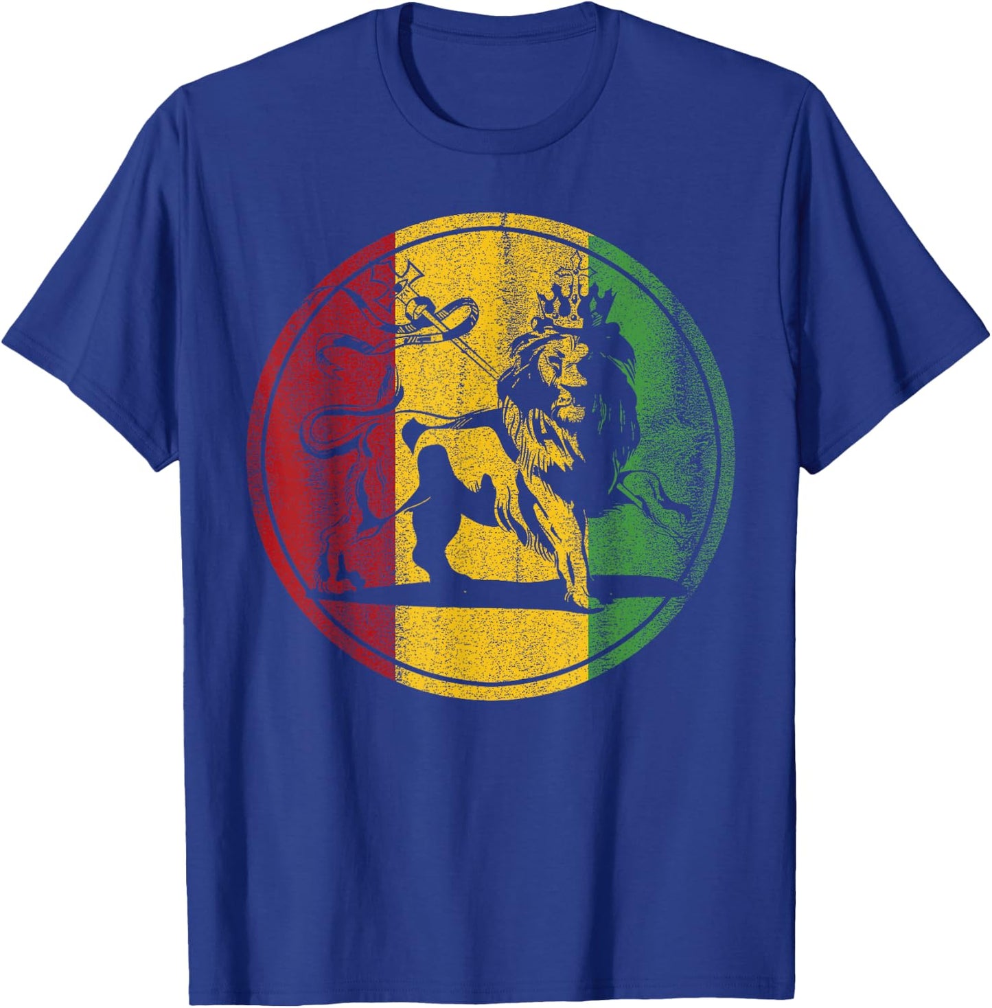 Rasta Rastafarian Rastafari Lion Reggae Jamaica Jamaican T-Shirt - T-Shirt | Royal