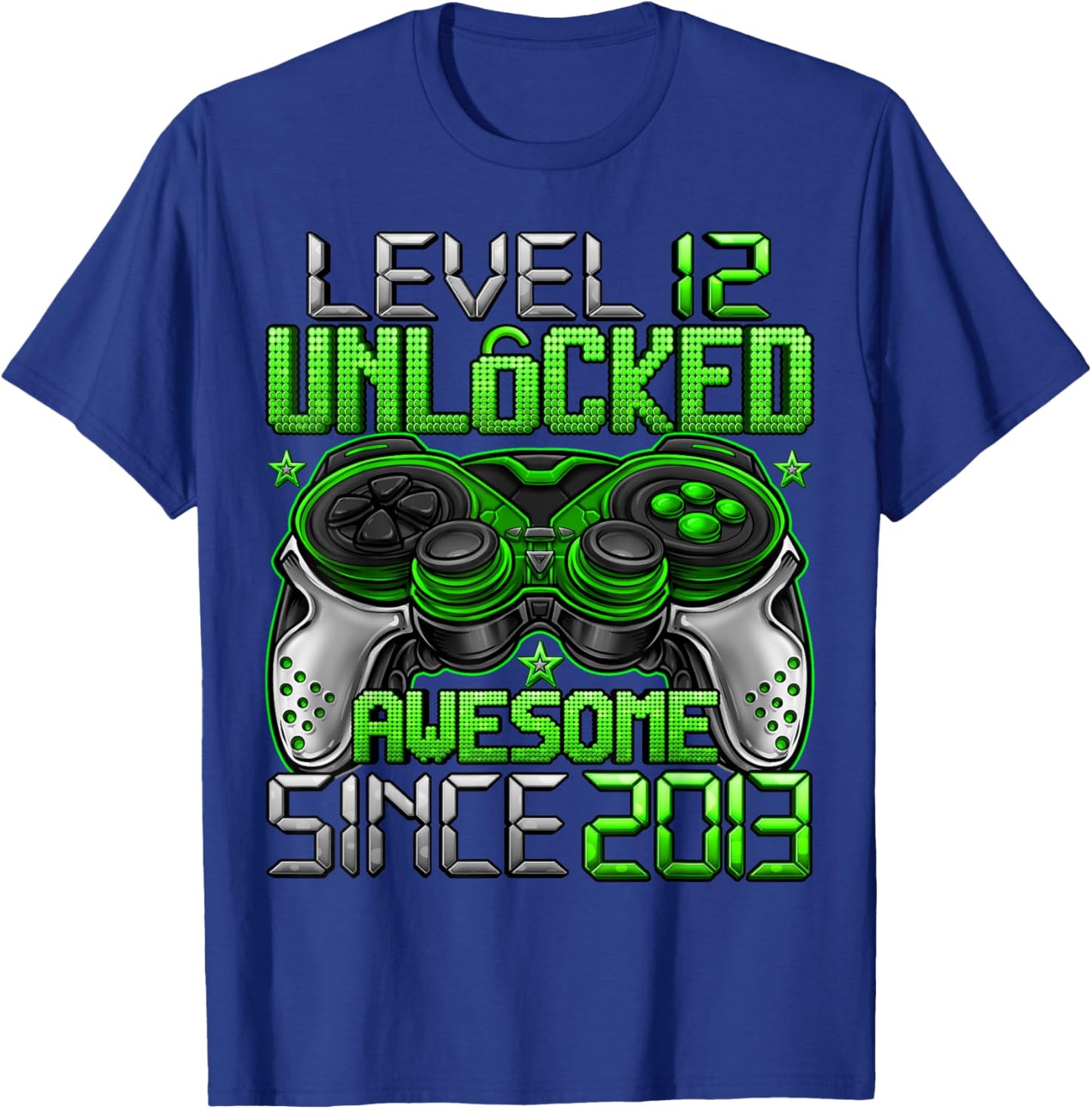 Level 12 Unlocked 12 Year Old Gifts Boys 12th Birthday Boy T-Shirt - T-Shirt | Royal