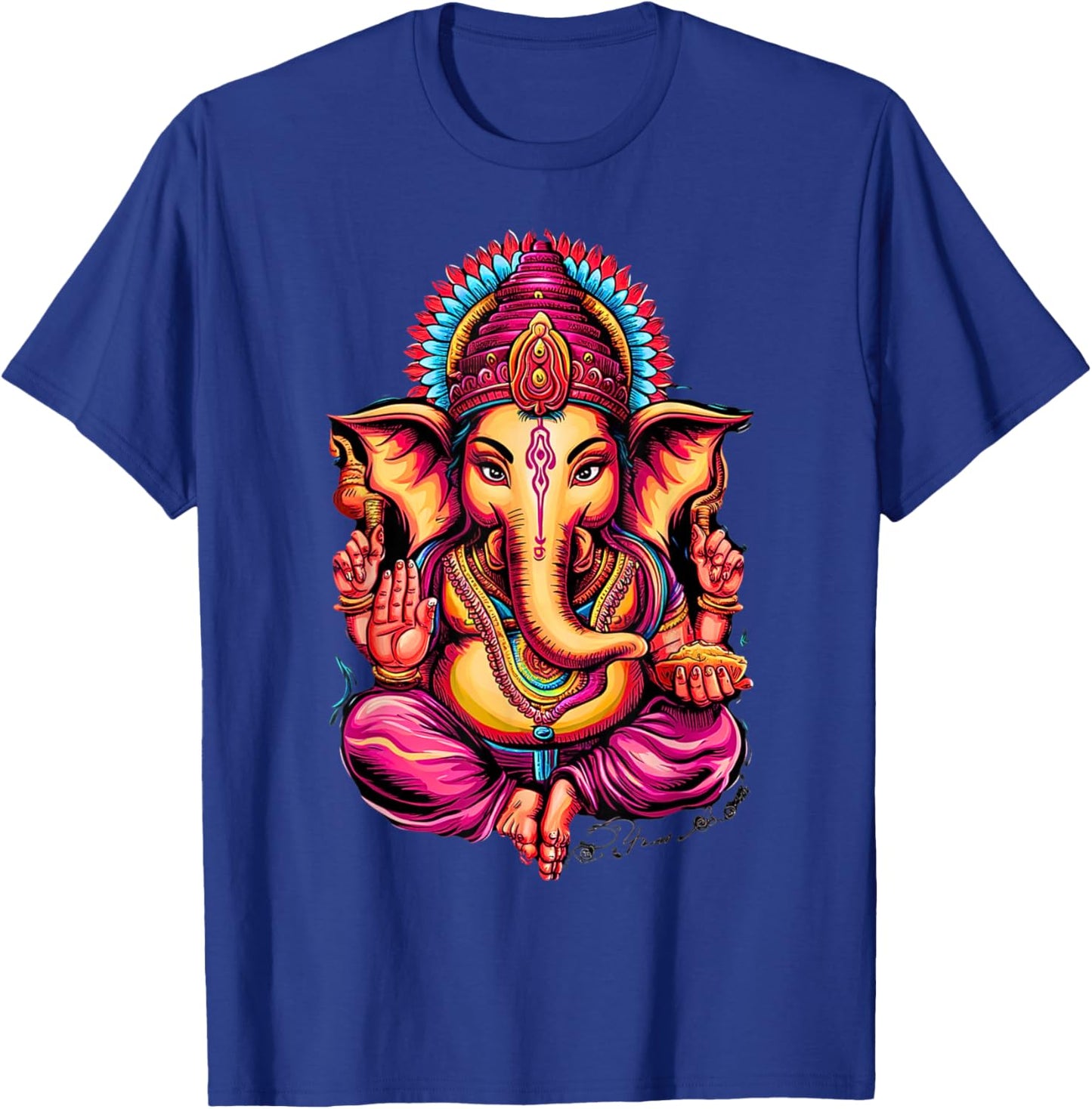 Hindu Ganesha Puja Elephant God India Meditation Yoga Murti T-Shirt - T-Shirt | Royal