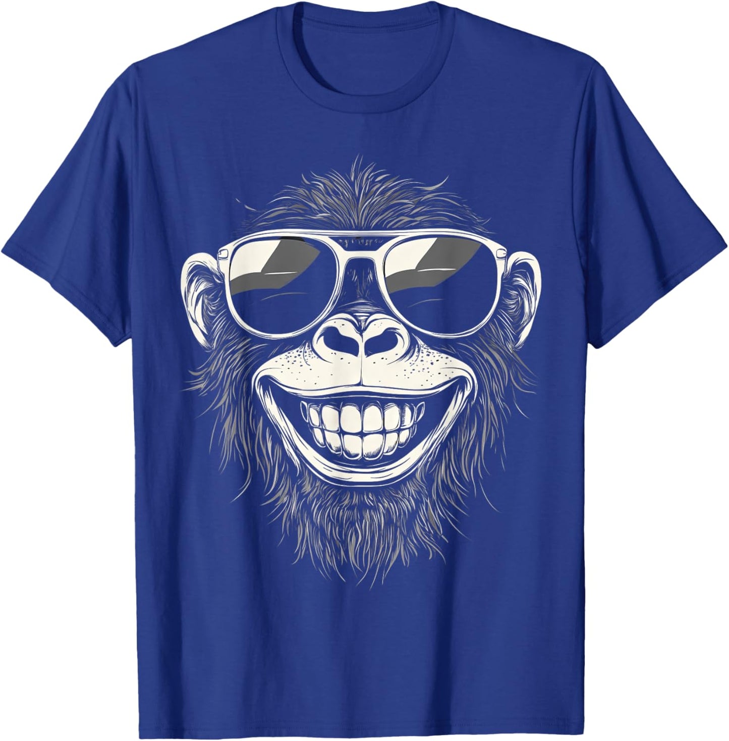 Funny Monkey with sunglasses cool Graffiti Urban art street T-Shirt - T-Shirt | Royal