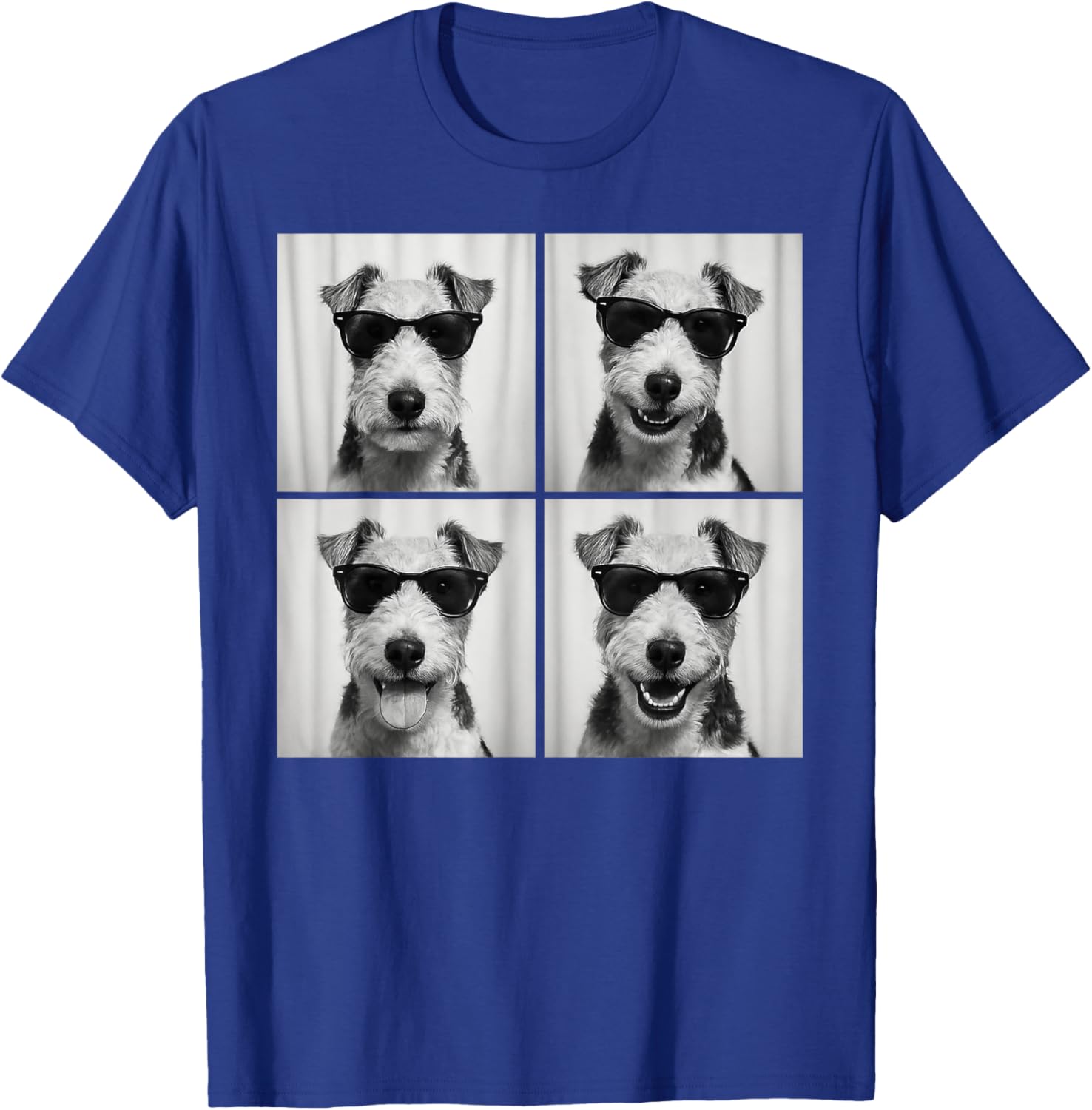 Funny Wire Hair Fox Terrier Lover Cute Dog Photo Booth T-Shirt - T-Shirt | Royal