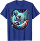 Astronaut Slam Dunking Planet Earth Basketball Lover T-Shirt - T-Shirt | Royal