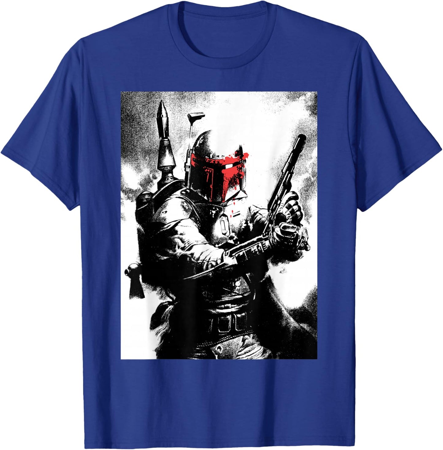 Star Wars Boba Fett Red Mask Portrait T-Shirt - T-Shirt | Royal