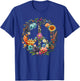 Peace hand tie sign of freedom hippie flower child T-Shirt - T-Shirt | Royal