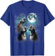 3 Jaguar Moon Howling Jaguar Head Funny , Women, Kid T-Shirt - T-Shirt | Royal