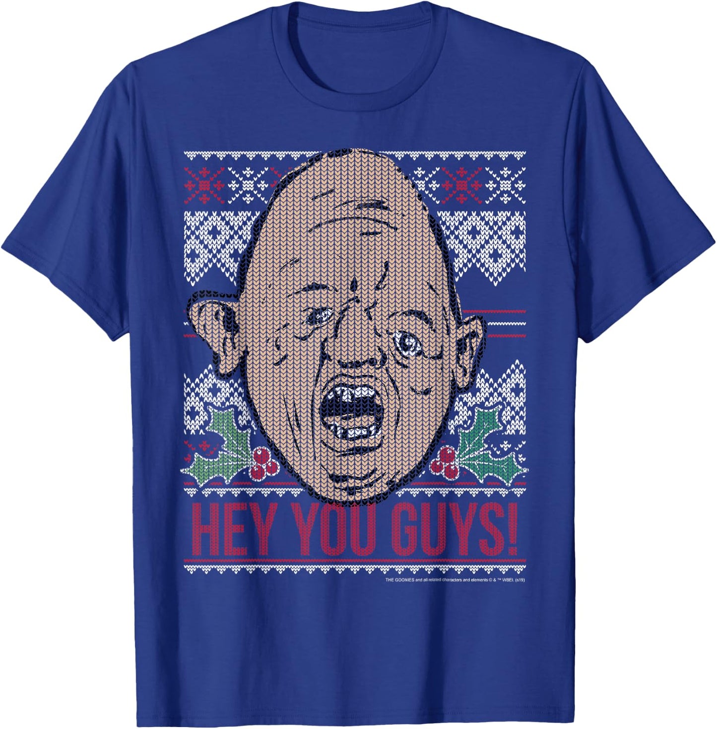 The Goonies Sloth Hey You Guys Ugly Christmas Style T-Shirt - T-Shirt | Royal