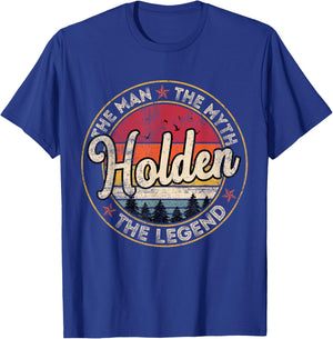 Holden The Man The Myth The Legend Personalized Name T-Shirt - T-Shirt | Royal