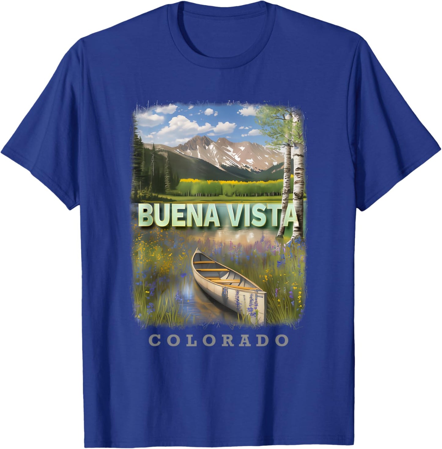 Buena Vista Colorado CO Tranquil Wilderness SD068 T-Shirt - T-Shirt | Royal