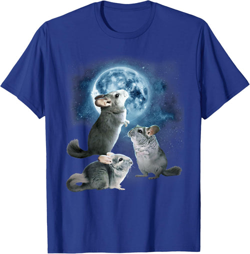 Funny Chinchilla Shirt - Chinchillas Howling at the Moon