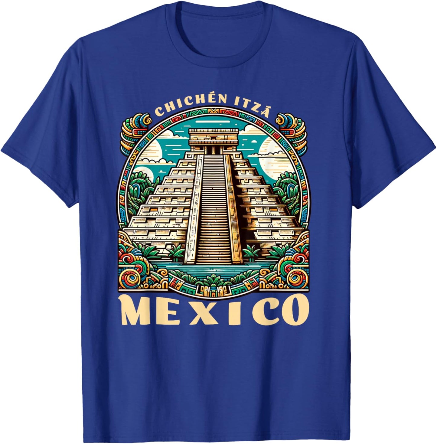 Matching Mexico Family Trip Chichen Itza Pyramids Mayan Ruins And Temple Of Kukulcan Aztec Mexican Vacation , Small, Black T-Shirt - T-Shirt | Royal