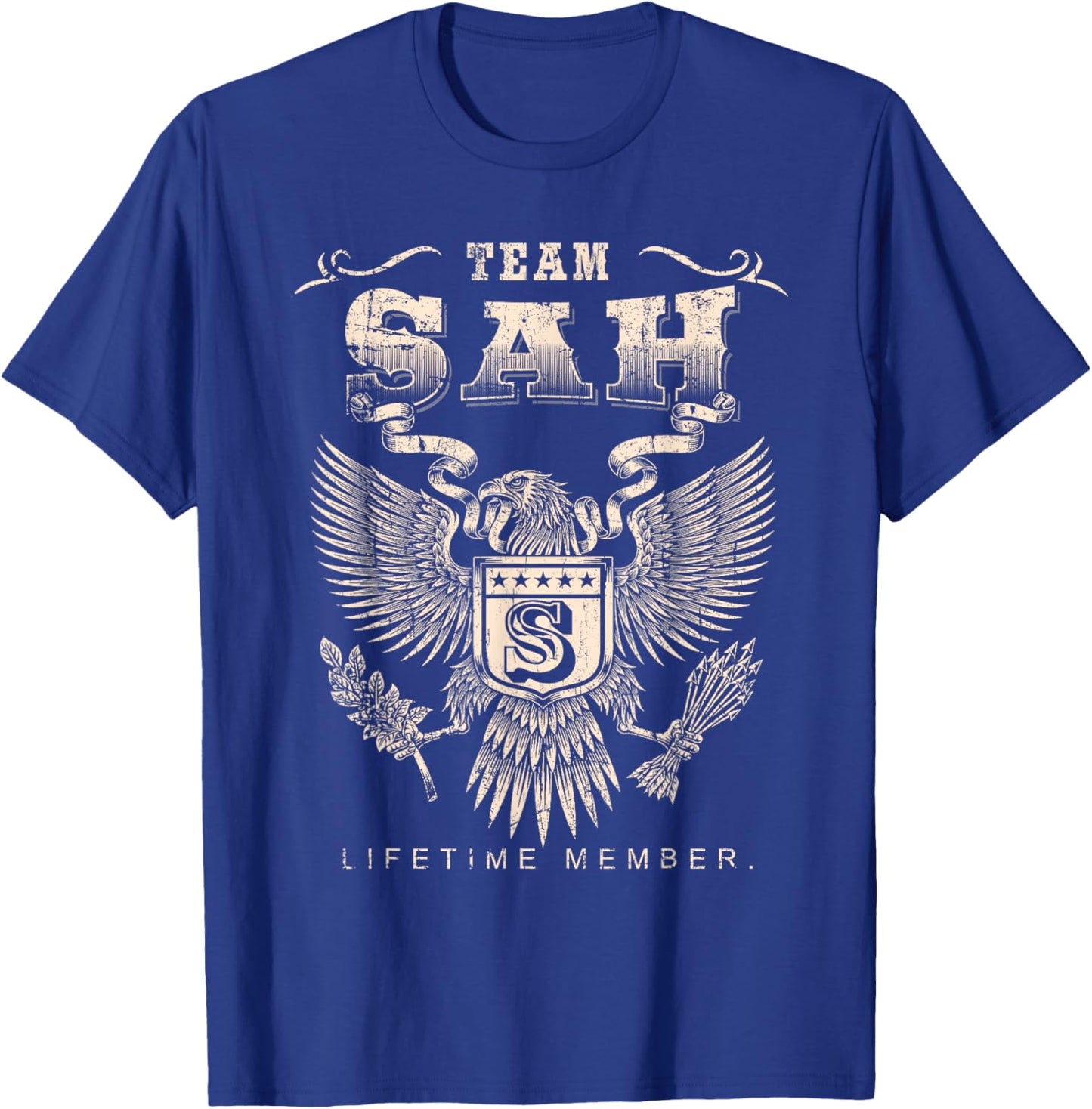 Team Sah Lifetime Member - Sah Name T-Shirt - T-Shirt | Royal