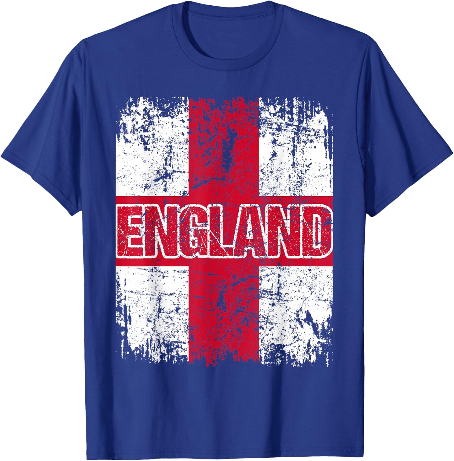 ENGLAND Flag Vintage Distressed ENGLAND T-Shirt - T-Shirt | Royal