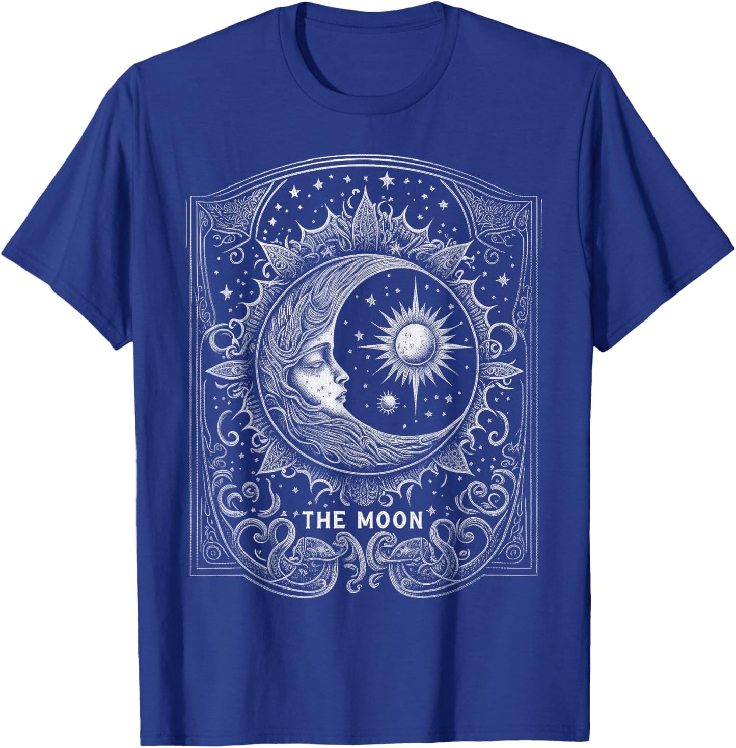 The Moon Tarot Card Goth Emo Occult Graphic Women Girls T-Shirt - T-Shirt | Royal