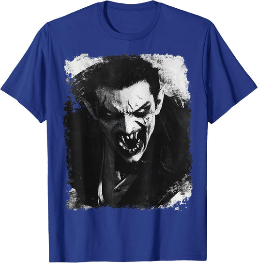 Retro Fashion Vampire Halloween Design 2025 T-Shirt - T-Shirt | Royal
