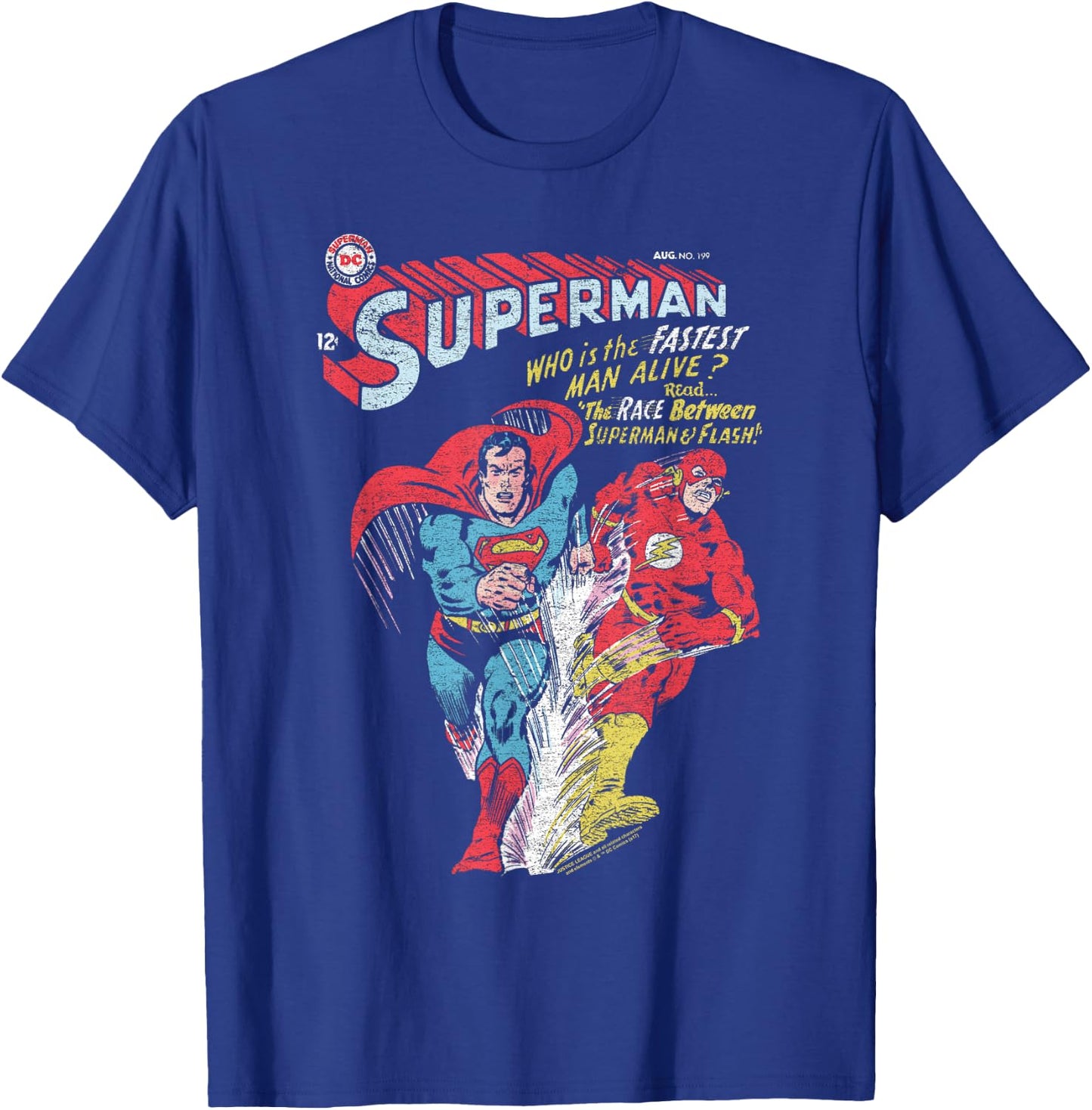 Justice League The Flash & Superman Fastest T-Shirt - T-Shirt | Royal