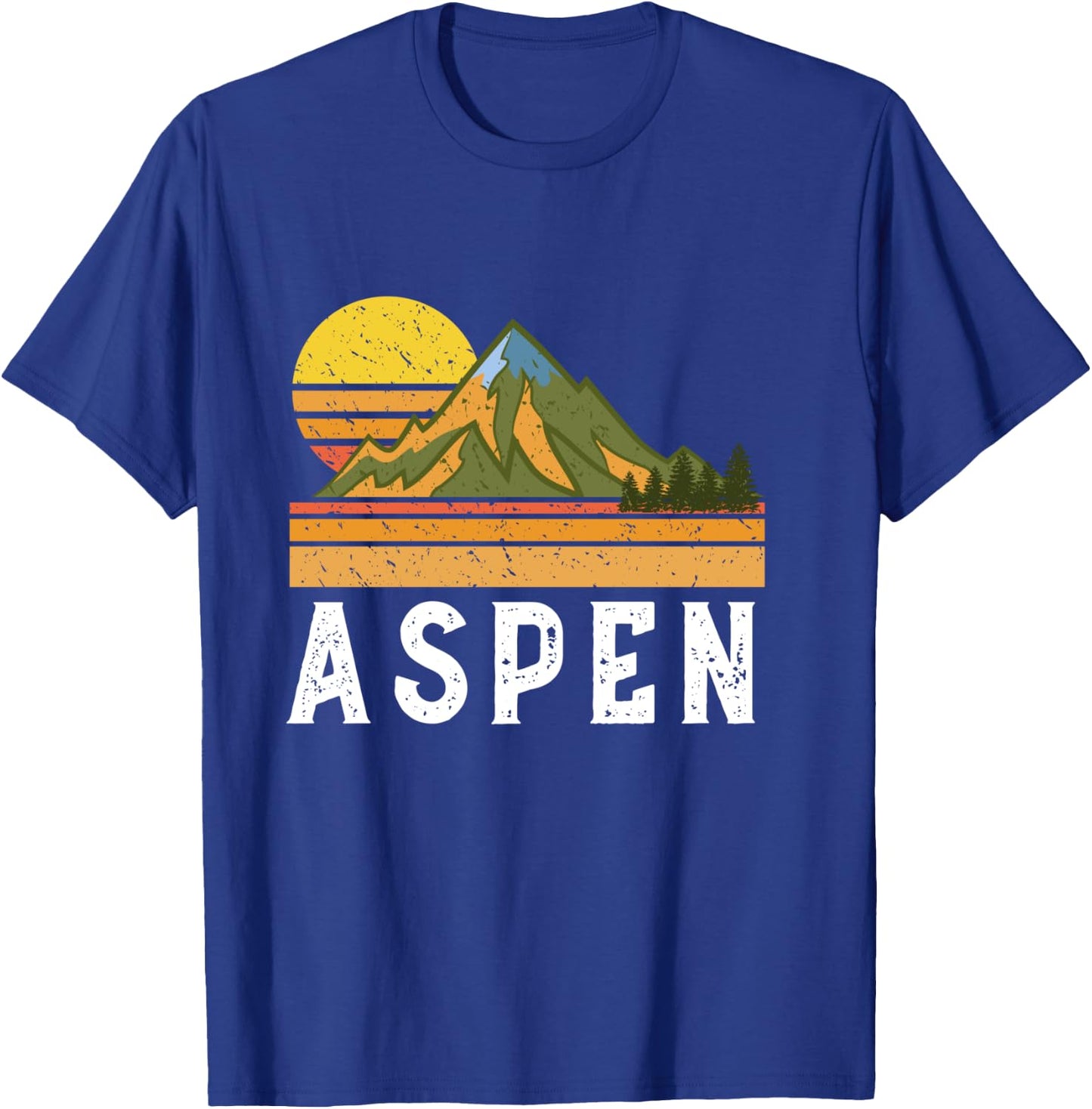 Mountain Sunset Vacation Gift- Aspen Colorado T-Shirt - T-Shirt | Royal