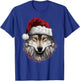 Wolf Christmas Funny Xmas Gift Animal Lovers Men Women Kids T-Shirt - T-Shirt | Royal