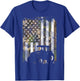 Camo Flag Tractor Vintage Farm Truck Patriotic Farmer Gift T-Shirt - T-Shirt | Royal