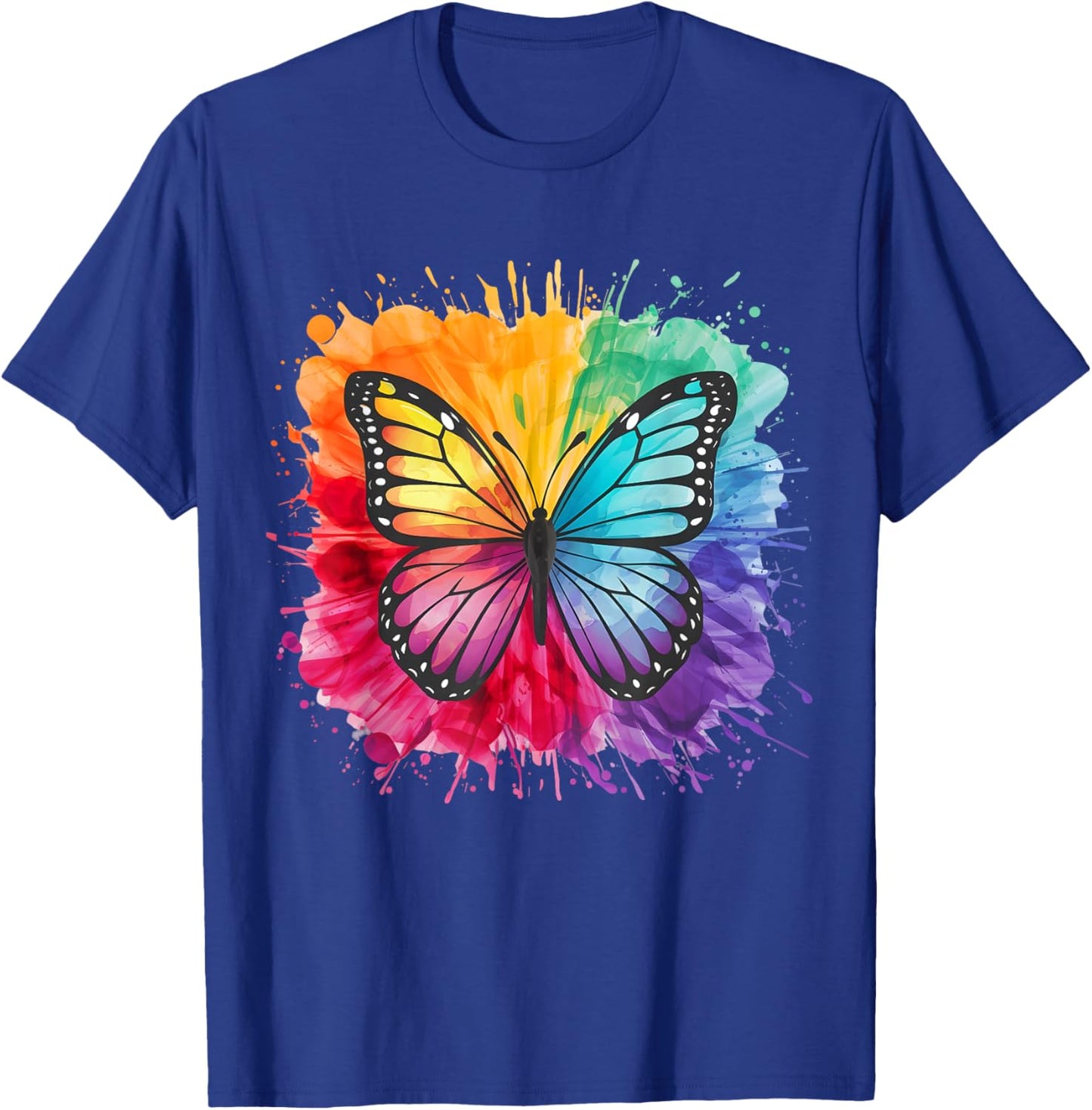 Butterfly Lover Colorful Watercolor Butterflies Butterfly T-Shirt - T-Shirt | Royal