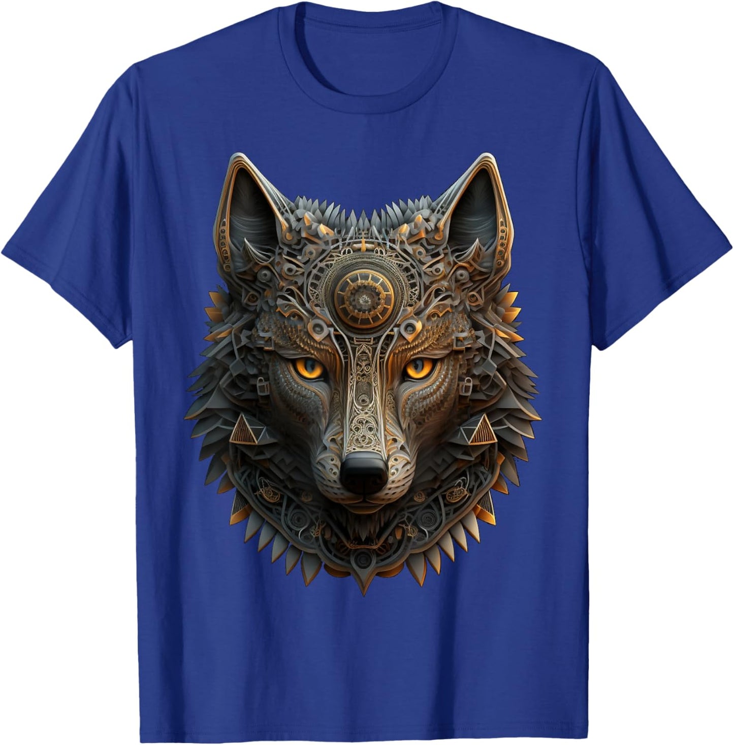 Wolf Mandala Artwork Animal Print Animal Lovers T-Shirt - T-Shirt | Royal