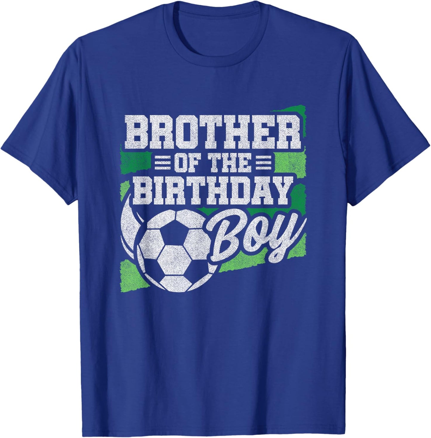 Birthday Brother - Soccer Birthday - Boys Soccer Birthday T-Shirt - T-Shirt | Royal