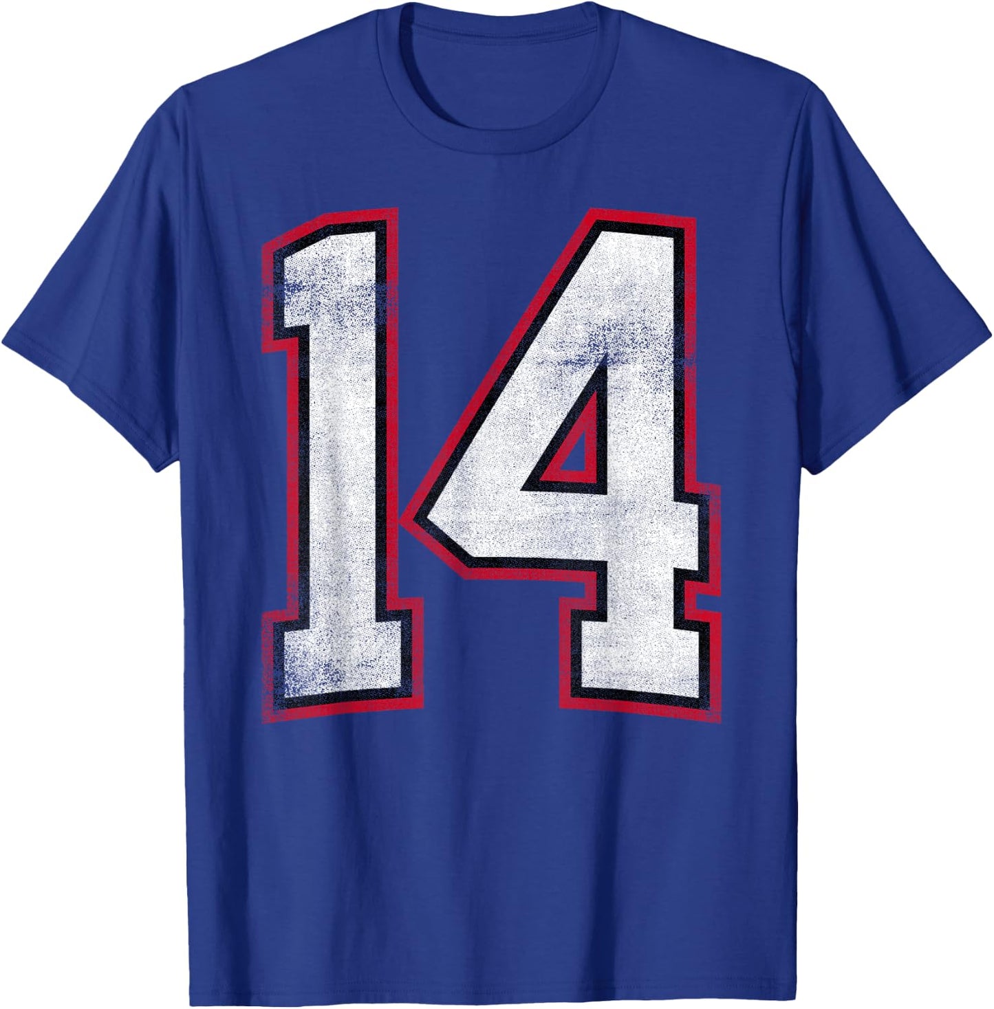 Number Fourteen 14 T-Shirt - T-Shirt | Royal