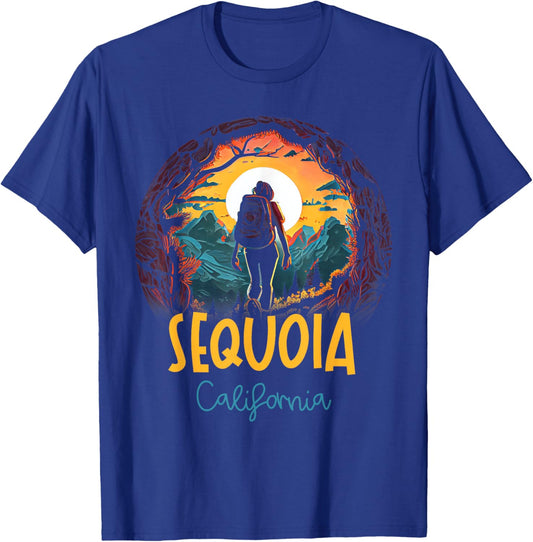 Sequoia California Souvenir Hiking T-Shirt - T-Shirt | Royal