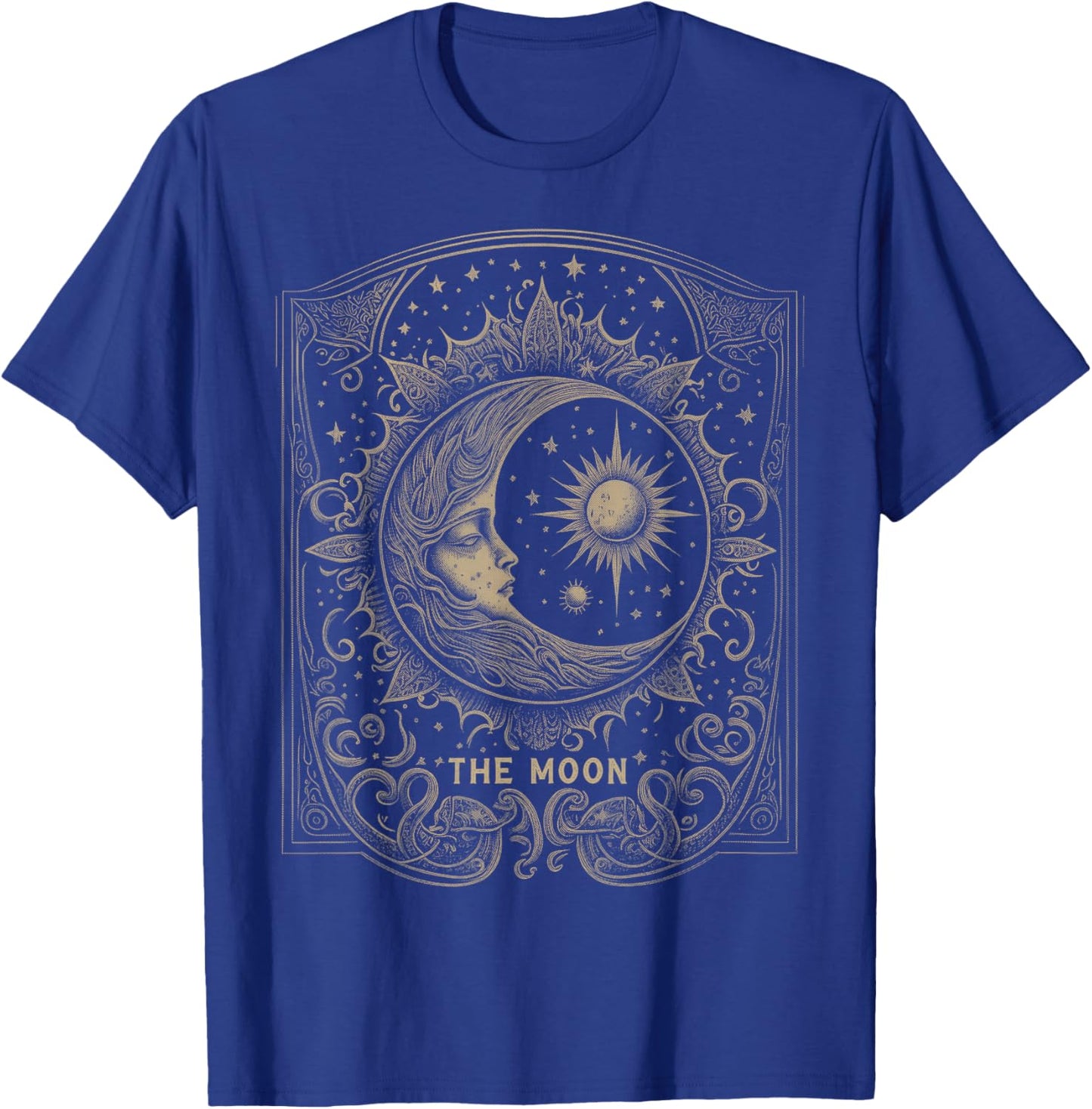 The Moon Tarot Card Goth Emo Occult Graphic Women Girls T-Shirt - T-Shirt | Royal