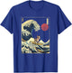 Boston Terrier Japanese Kanagawa Wave Funny Surf Dog T-Shirt - T-Shirt | Royal