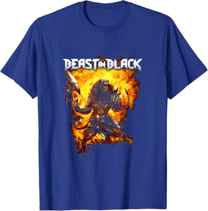 Beast In Black Herren Damen Schwarz Crew-Ausschnitt Klassisch Standardlänge Polyester 100% S T-Shirt - T-Shirt | Royal