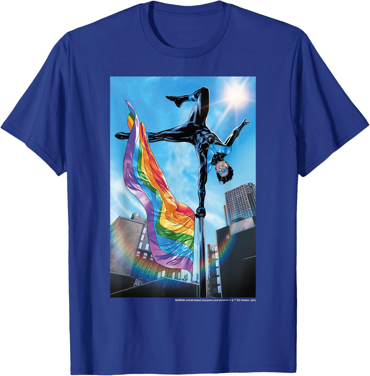 DC Comics Pride Nightwing Flag Flip T-Shirt - T-Shirt | Royal