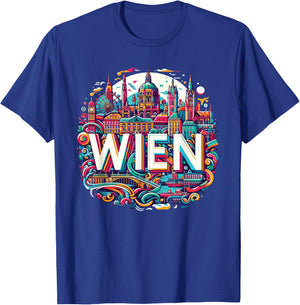 Vienna Austria Wien Souvenir Art T-Shirt - T-Shirt | Royal