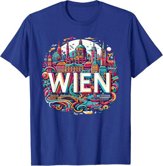 Vienna Austria Wien Souvenir Art T-Shirt - T-Shirt | Royal