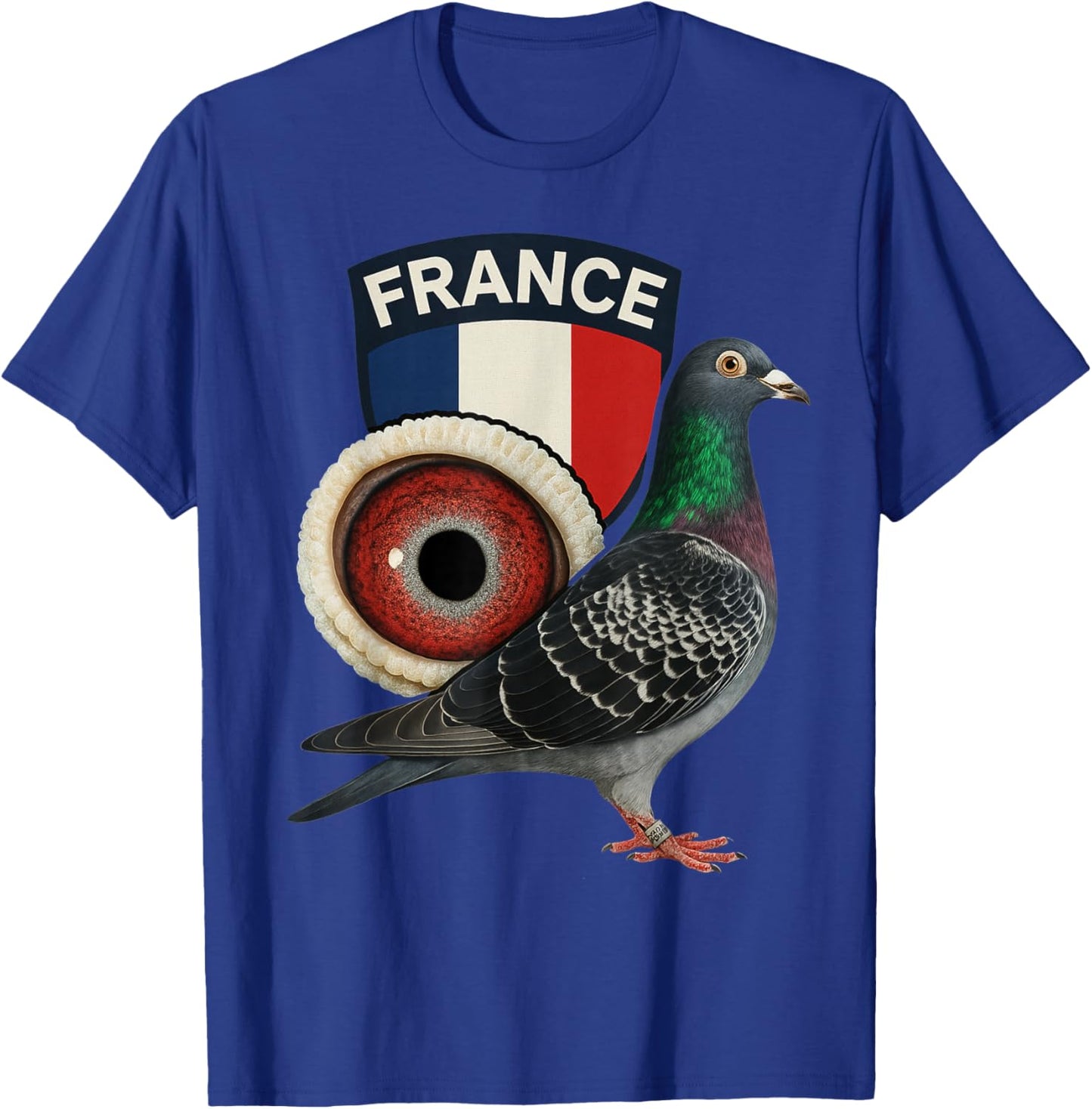 Colombophile Flag of France Pigeon Traveler Pigeons T-Shirt - T-Shirt | Royal