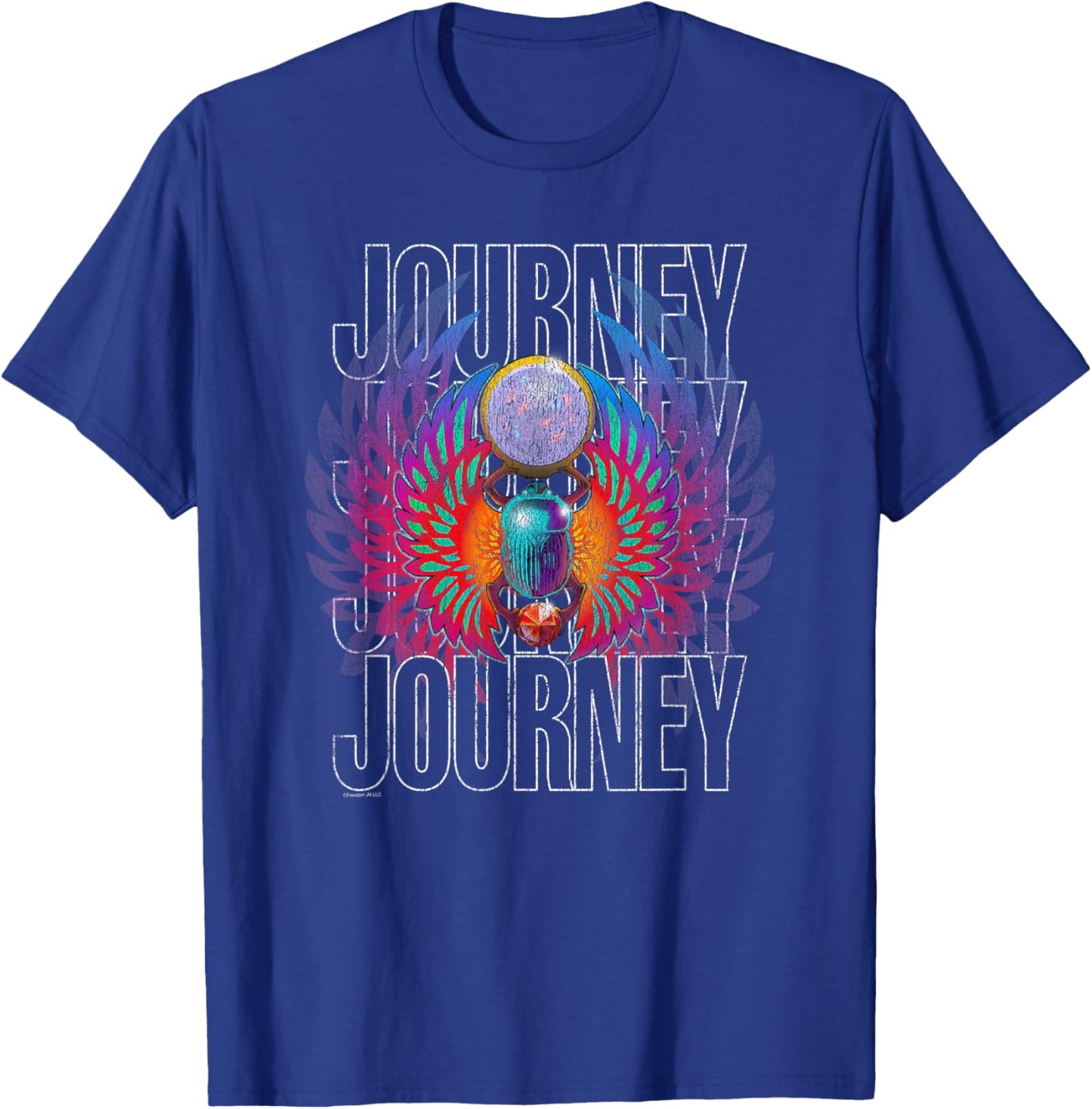 Journey Infinity Wings Vivid Scarab Vintage Band T-Shirt - T-Shirt | Royal