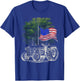 Vintage Farming Tractor American Flag Patriotic Farmer Farm Small T-Shirt - T-Shirt | Royal