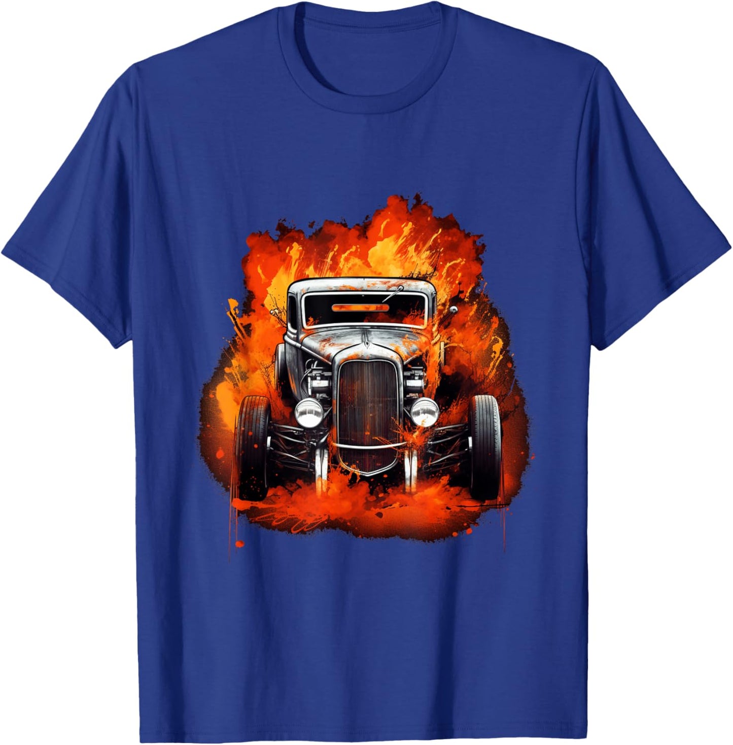 Hot Rod Rat Rod Vintage Classic Car Men T-Shirt - T-Shirt | Royal